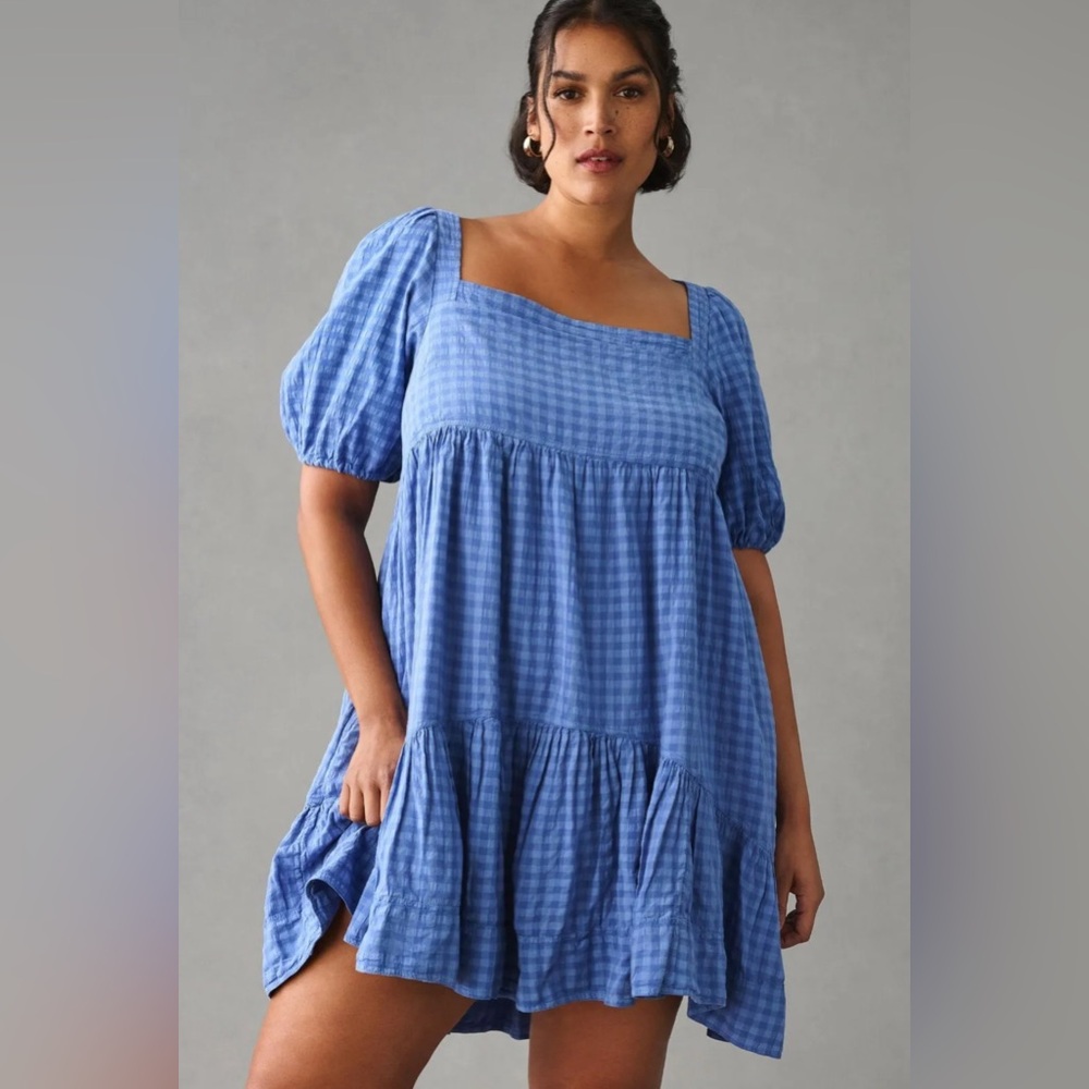 NWT Anthropologie square neck babydoll dress